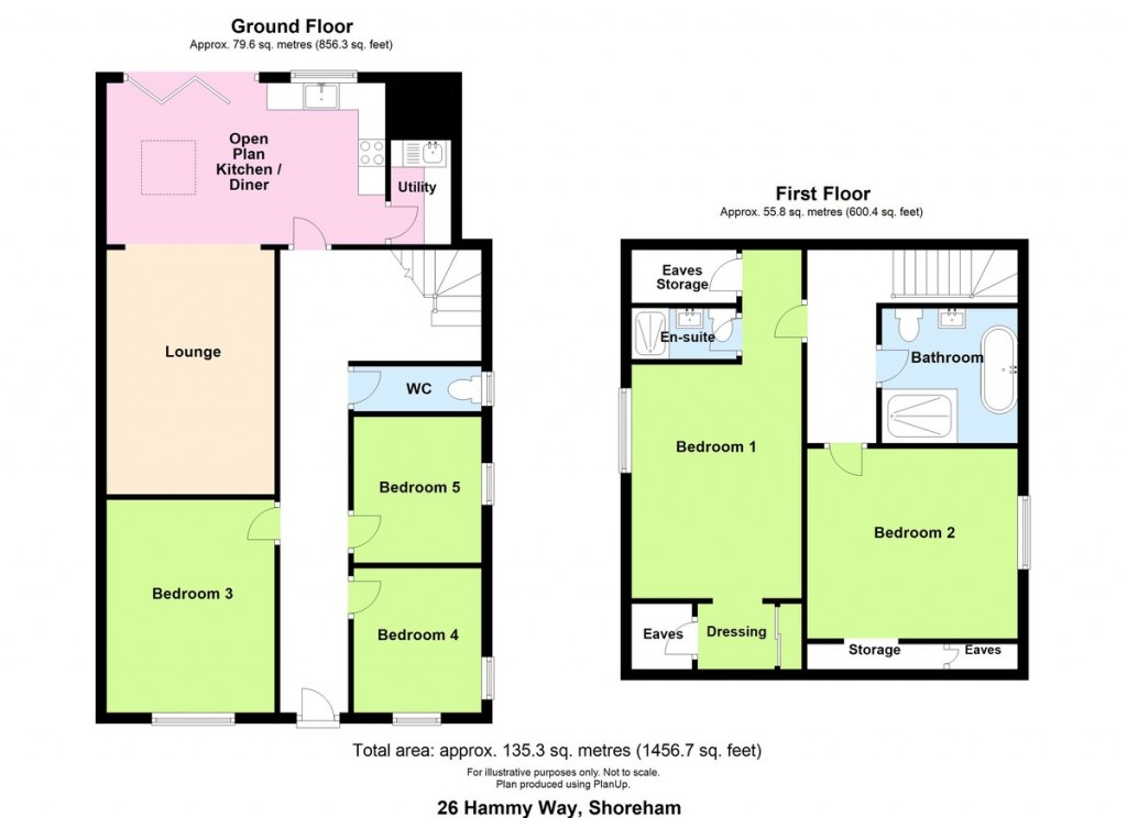Floorplans For Hammy Way, Shoreham-by-Sea