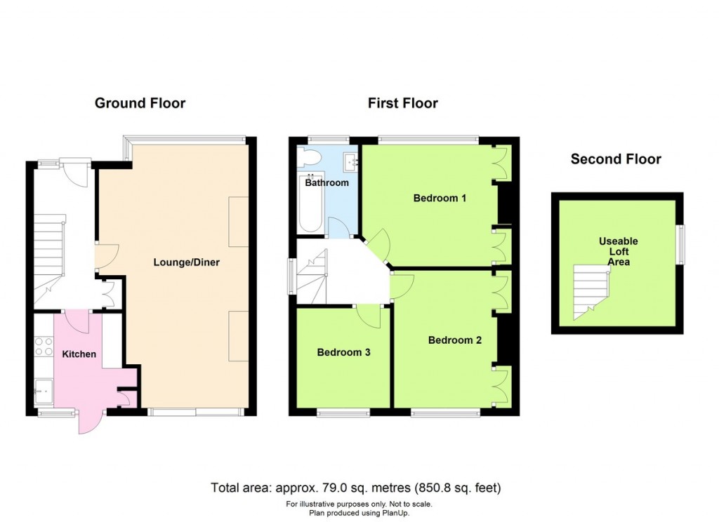 Floorplans For Hurst Crescent, Portslade