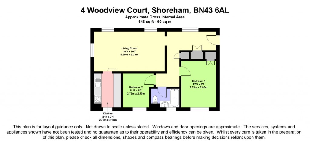 Floorplans For Woodview Court, Shoreham-by-Sea