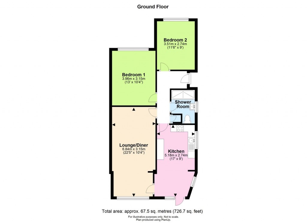 Floorplans For Crown Road, Shoreham-by-Sea